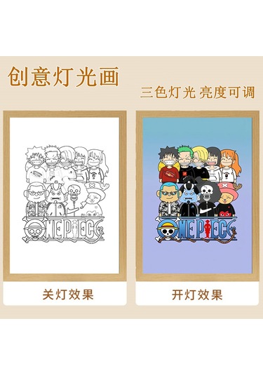 Karikatür One Piece Nika Luffy Gear 5 Işık Lambası Zoro Ace Hediye 14 Çok Renkli