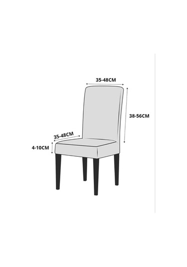 6li Heytgah Likra Sandalye Örtüsü , Heytgah Sandalye Kılıfı 6 Adet Pitikare Vizon