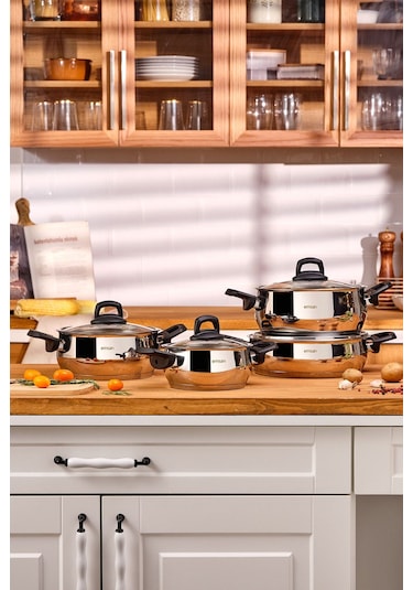 Emsan Aren 8 Parça Çelik Tencere Seti