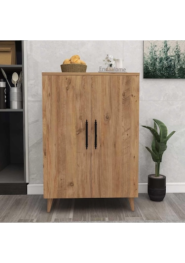 Reyo Home Enda 3 Raflı 2 Kapaklı Çok Amaçlı Dolap Atlantik Çam