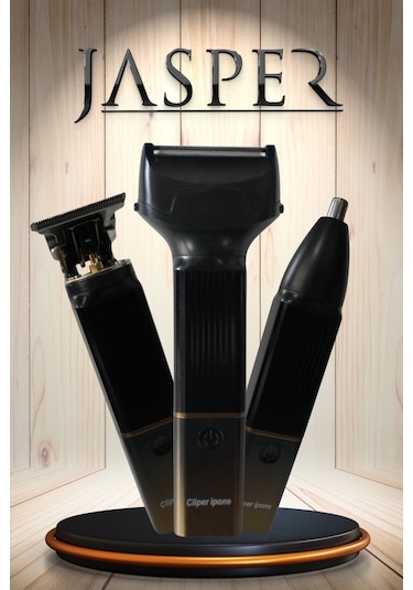 Jasper Jpr-2020 Prime Çok Fonsiyonlu 3 Başlıklı Saç Sakal Burun Kulak Temizleme Makinasi