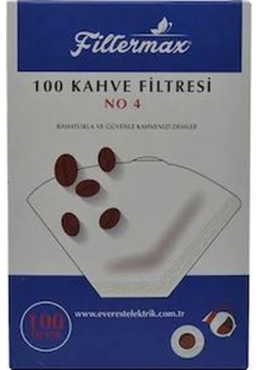 Filtermax 4 Numara Filtre Kahve Kağıdı 4 x 100'lü