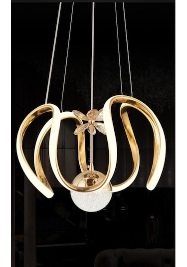 Ey-El Tasarım Modern Sakıt Led Avize 3 Renk Led A+++ Gold