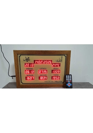 Dijital Vakit Matik İmsakiye Ev Tipi Ezan Okuyan Saat Açık