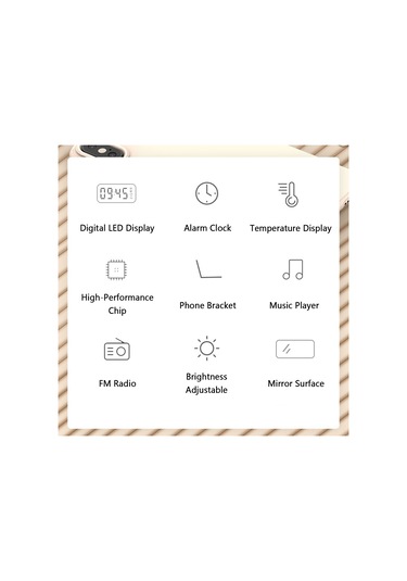 Yuntech01 Q5 Çok Fonksiyonlu Alarm Saat - Bluetooth Hoparlör, Fm Radyo, Sıcaklık Gösterici Ve Telefon Tutucu İle Dijital Led Ekranlı Taşınabilir Beyaz Dahili Pil