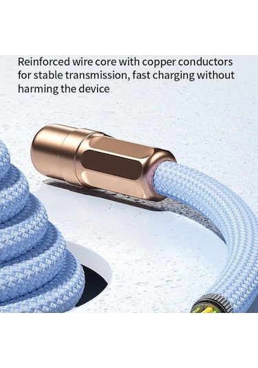 Wk Wdc-70 65w Tip-c Tip-c Telefon Lanyard Veri Kablosu, Uzunluğu: 1.6m Mavi