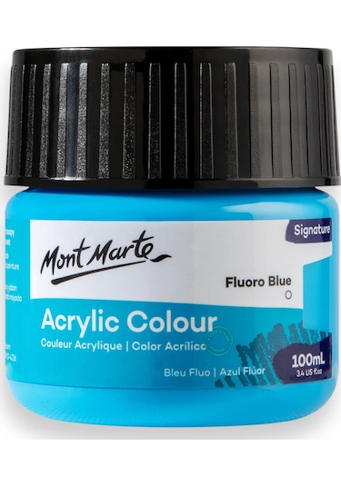 Akrilik Renkli Boya Signature 100ml -fluoro Blue Çok Renkli