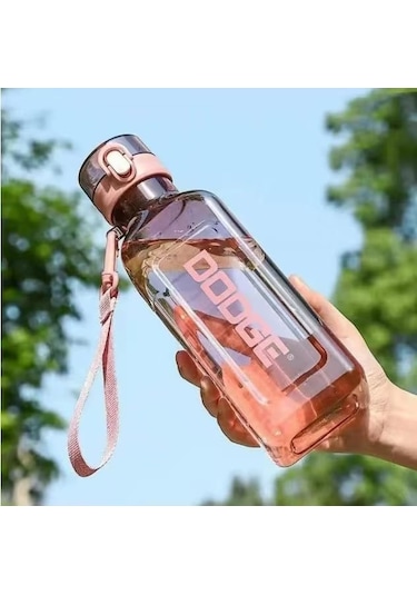 Spor Kare Su Şişesi 24 Oz Yeniden Kullanılabilir İçme Şişesi Taşınabilir Sızdırmaz Bpa İçermeyen Plastik Su Şişeleri Seyahat Piknik Spor Salonu Kamp Okulu Pembe Pembe - Buzmavisi