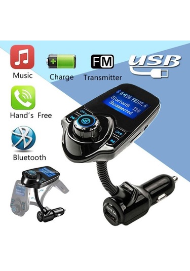 Oddity Yeni Nesil T10 WiFi Bluetooth Araç Kiti | USB Şarj FM Transmitter ve Eller Serbest Konuşma