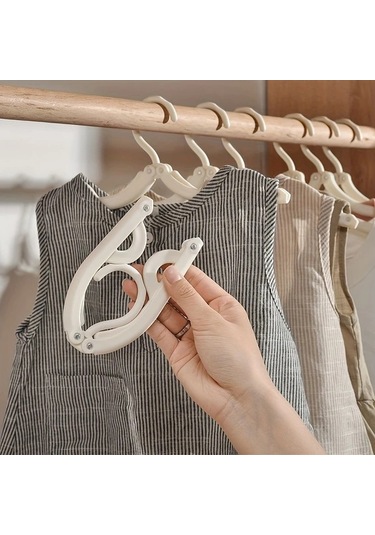 Willowhaven Kaymaz Oluklu 4'lü Katlanır Plastik Askı - Bule - Seyahat Ve Ev İçin Pratik Dolap Düzenleyici Mavi