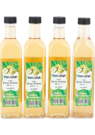 Tokasya Doğal Elma Sirkesi 500 Ml 4 Lü Şişe