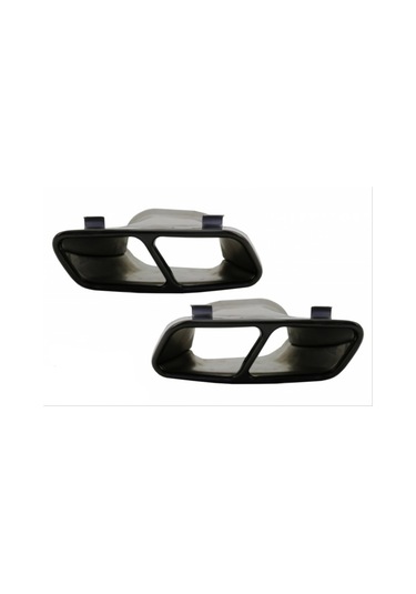 Mercedes W176 2016-2018 A45 Uyumlu Yedek Parça Difüzör & Egzoz Seti Parlak Siyah - Siyah Egzoz İle Amg Paket İçin