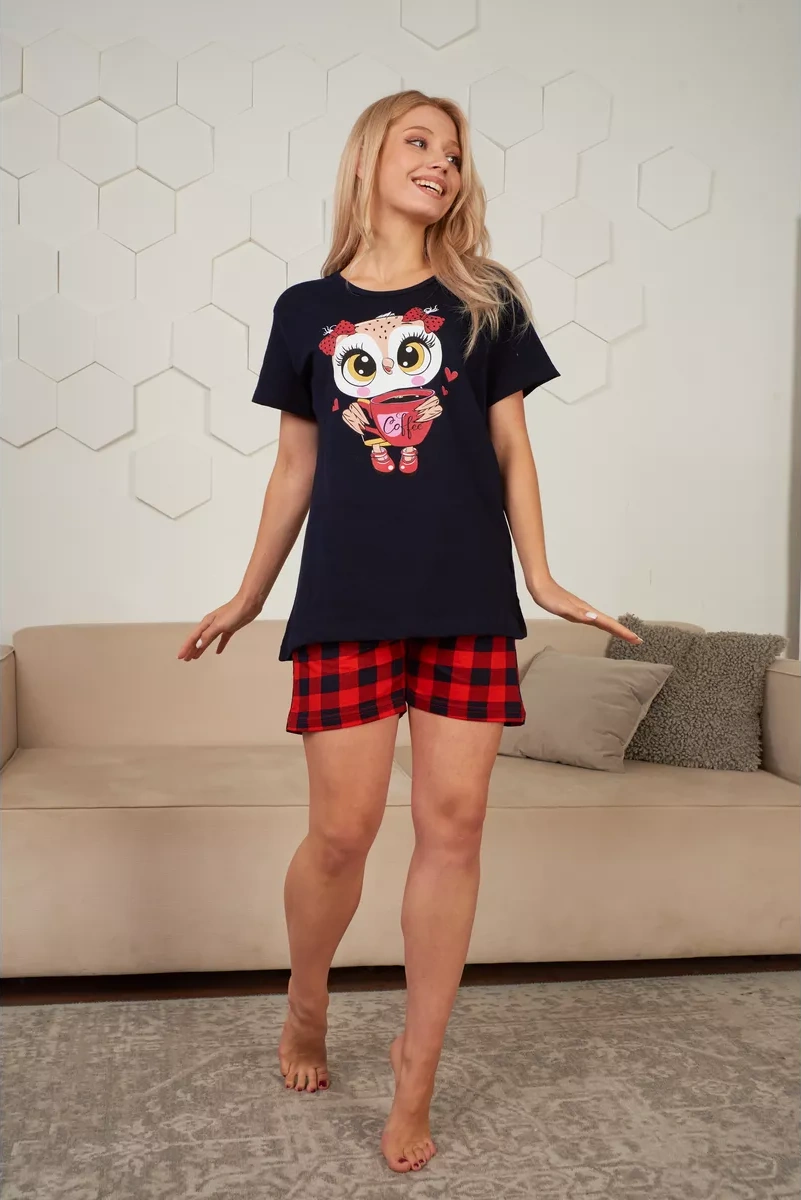 Anyfiger Şortlu Pijama 181271300 Siyah