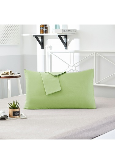 Maiyame Ev, Otel İçin 40 Pamuk 13372 Tek Renk Yastık Kılıfı, Tek Kişilik, Çiftli Paket, Yeşil, 48x74 Cm - Konforlu Ve Dayanıklı Diğer