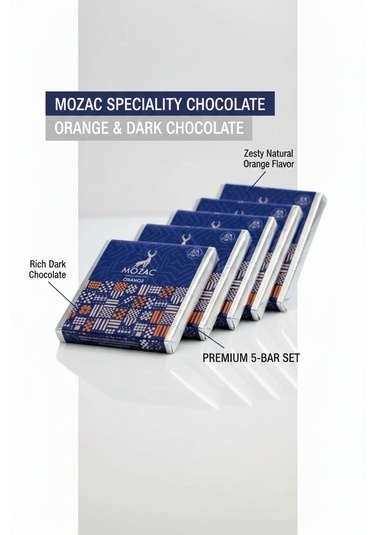 Mozac Premium: Portakallı Bitter Bolu Çikolatası 5'li Gurme Set