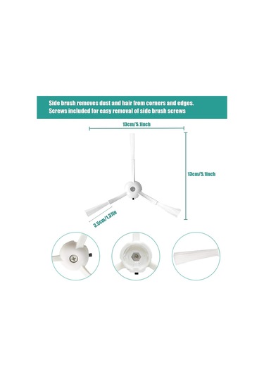 Leasetake Roborock Q Revo / P10 Elektrikli Süpürge Robot Aksesuarları İçin Yedek Parça Ana Yan Fırça Hepa Filtre Paspas Bezi