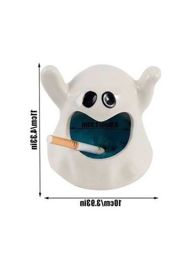 Ulzyvf Sevimli Seramik Şamdan Oturma Odası Küllük, Hayalet Karikatür Dekorasyon, Balmumu Aromaterapi Amerikan Hl