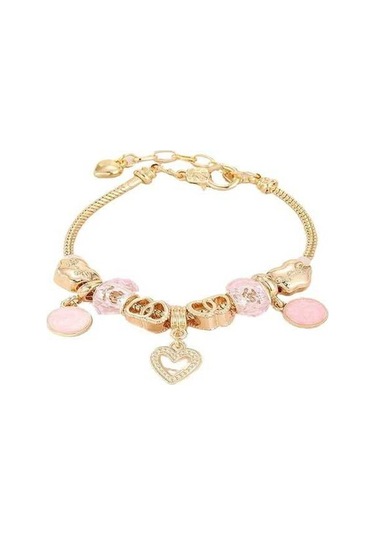 Dancemonkey Diy Boncuklu Bileklik, Paslanmaz Çelik Bakır Alaşımlı, 17 Cm Altın