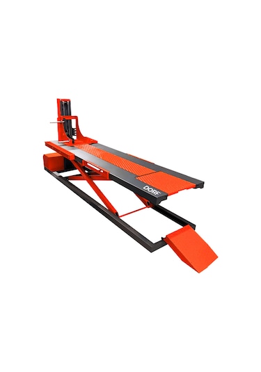 Dorf 500kg Elektrikli Otomatik Kilitli Motosiklet Lifti Kırmızı