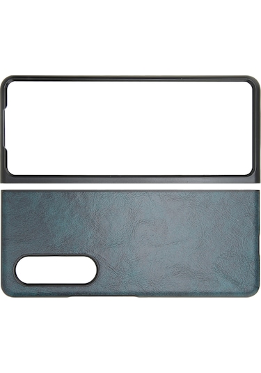 Galaxy Uyumlu Z Fold 3 Koyu Yeşil İş Derisi Kılıf Kaiyi