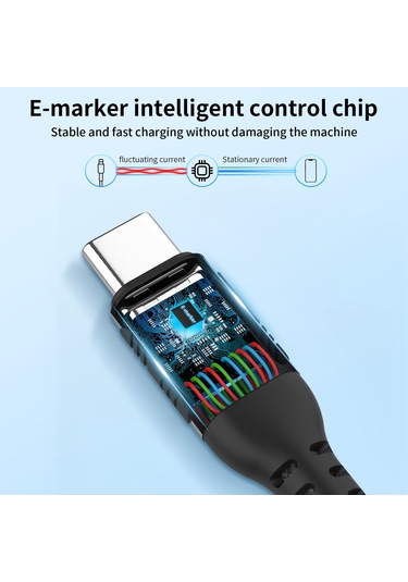 Ahastyle XC01 Tip-c Tip-c 1 M Usb-c Pd Hızlı Şarj Kablosu 100 W