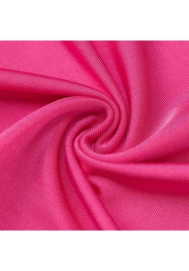 Eldivenli Uzun Kollu Katı Mini Elbise Vücuda Oturan Seksi Sokak Partisi Yarım Yaka Kıyafetler Y2k Giyim Toptan Gül Pembe