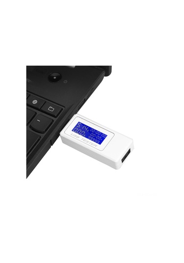 Qingmipy Beyaz Usb Akım/voltaj/güç Test Cihazı - Qc2.0/3.0 Desteğiyle 9 Fonksiyonlu Şarj Güvenlik Kontrol Cihazı Beyaz