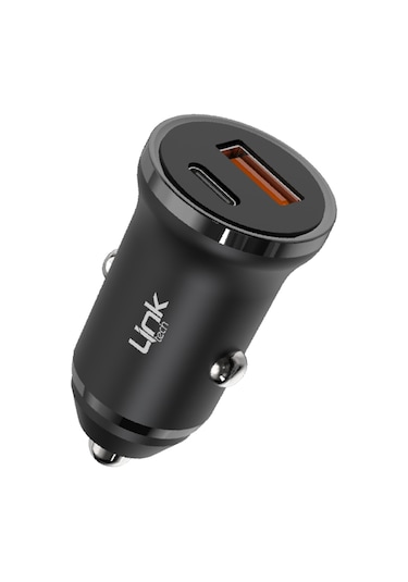 Linktech C486e 20w Pd Type-c + Usb Araç Şarj Cihazı + Type-c Kablo Set Siyah