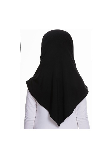 Hürrem Bone Siyah Pratik Hazır Geçmeli Çocuk Tesettür Bone Sandy Kumaş Kendin Siyah