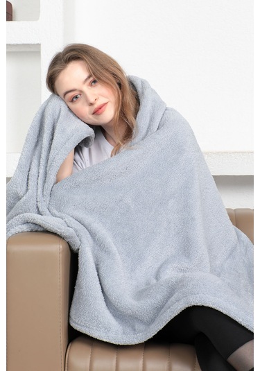 Marie Claire Cozy Tek Kişilik Microfiber Battaniye Gri 160x220