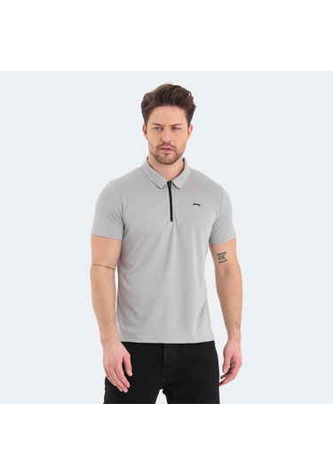 Slazenger ROYAL Erkek Polo Yaka Gri Tişört