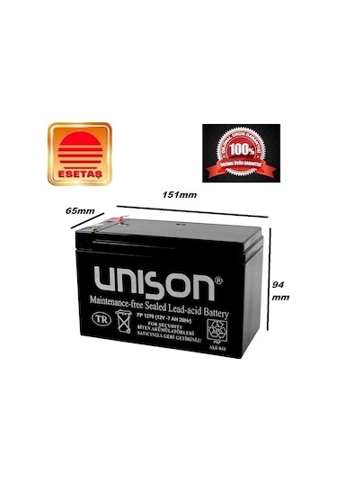 12V 7 Ah Unison Kuru Bakimsiz Akü Oyuncak Araçlara / 327600454