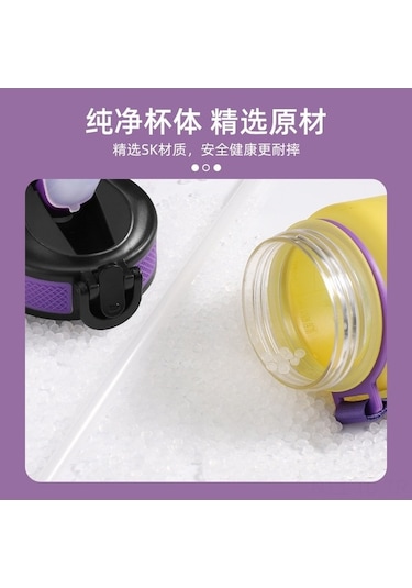 Novahub Çok Renkli Aşamalı Buzlu Bardak 1000ml Spor Pipetli Su Bardağı Zaman Ölçeği Mavi Mor, Maksimum Kapasite Çok Renkli