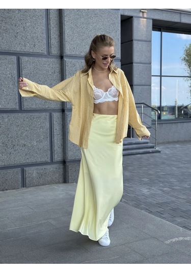 Navadis Uzun Yazlık Trend Etek 414523143 Gri