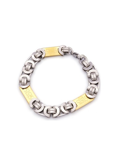 Çelik Kral Erkek Bileklik Eblk-530 Gümüş - Siyah