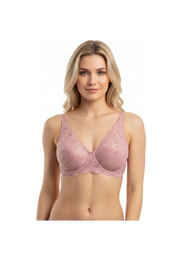 Bonbon Kadın Dantelli Toparlayacı 5 Renk 5'li Paket Sütyen Bb2125 Desenli