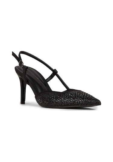 Deery Kadın Siyah Taş Detaylı Slingback Stiletto - Rd140zsyhm01 siyah