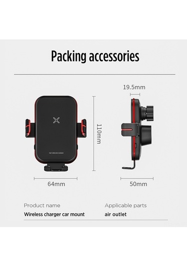 Moly Araç İçi Kablosuz Şarj Tutucu - 15w, 4.7-6.9, 8mm Algılama, Çoklu Koruma, Hızlı Şarj