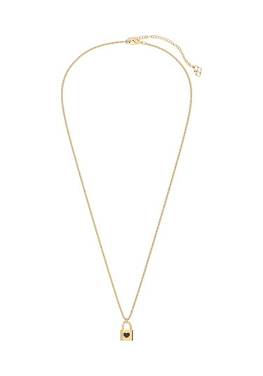 Chocli 18 Ayar Altın Kaplama Kilit Kolye Altın