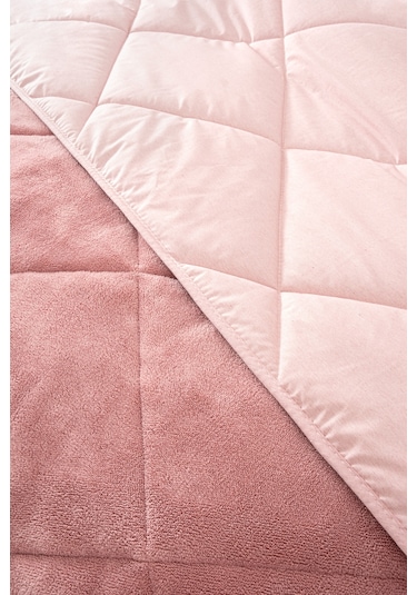 Tek Kişilik Wellsoft Yorgan - Çarşaflı Yastık Kılıflı Uyku Seti Pudra