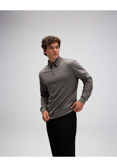 Ellesse Erkek Polo Sweatshirt Em607 Antrasit