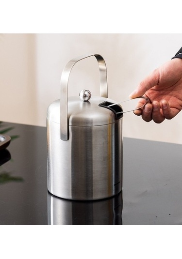 Maoyaya Lichen Taşıma Sapı Çift İzoleli Paslanmaz Çelik Buz Kovası 5lt