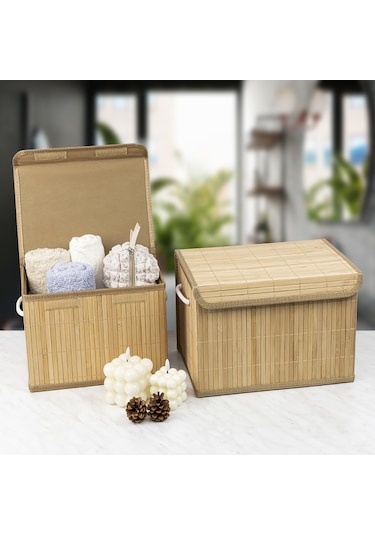 Decolove Bambu İkili Saklama Kutusu