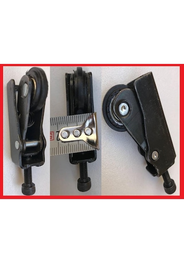 Lucido Sürgü Kapak Tekeri 8 Mm Ince Siyah Taşıyıcı Makara - Siyah