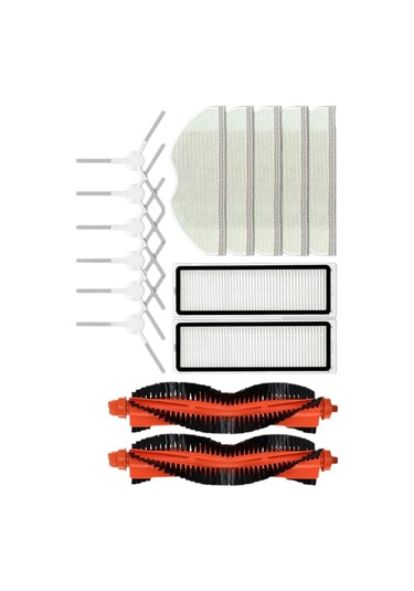 Gildedwill Xiaomi Robot Süpürge S40c / E101 Aksesuarları Ana Yan Fırça Paspas Bezi Hepa Filtre Yedek Parçaları