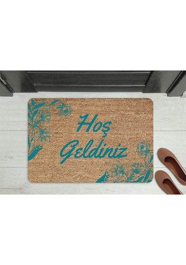 Home Hoşgeldiniz Dekoratif Çok Amaçlı Iç Ve Dış Kapı Paspası Yeşil