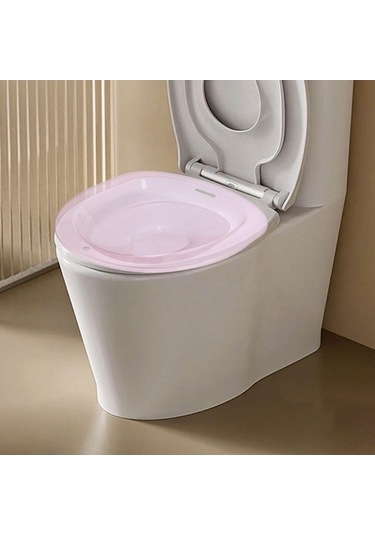 Suntek Tuvalet Oturağı İçin Oturma Banyosu, Çömelmeyi Şeffaf Pembe
