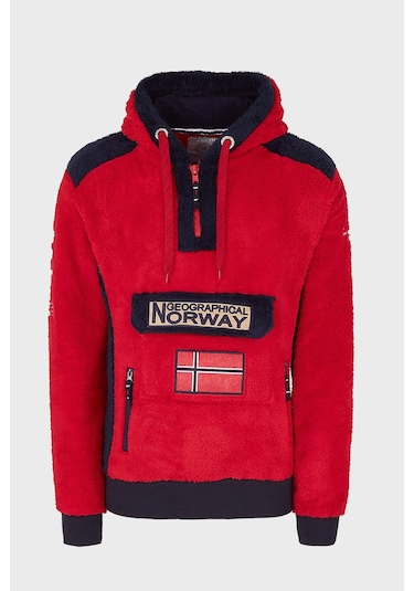 Norway Geographical Erkek Sweat Gymclasssherco Kırmızı Kırmızı