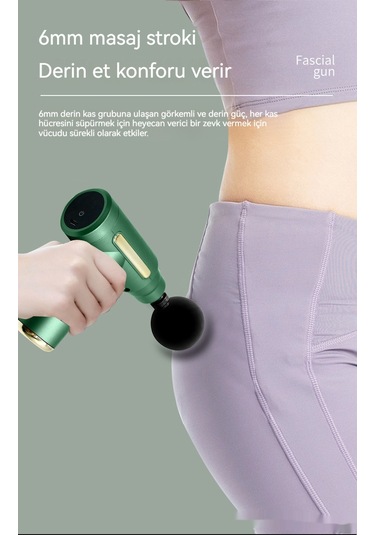 Jian Fan Elektrik Fasya Tabancası Mini Ev Titreşim Gevşeme Kaş Akıllı Servikal Masaj Makinesi Mini Masaj Tabancası Gri Gri