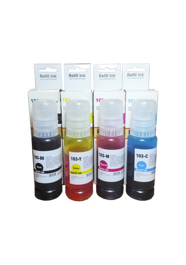PERFIX T103B -103Y - 103M - 103C UYUMLU SET ŞİŞELİ MÜREKKE